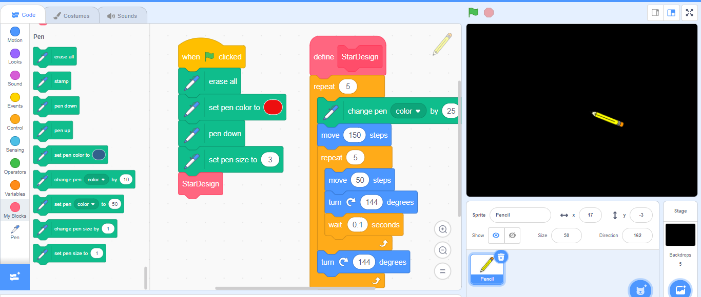 How do I make a procedure in scratch for linking the letters to