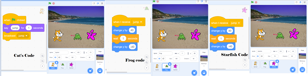 Broadcasting in Scratch