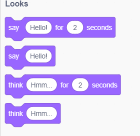 Dialogue instruction in Scratch3.0