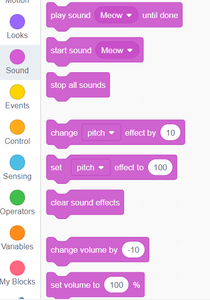 Sound Palette in Scratch3.0