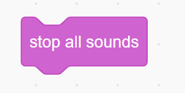 Stop all sounds instruction in scratch 3.0